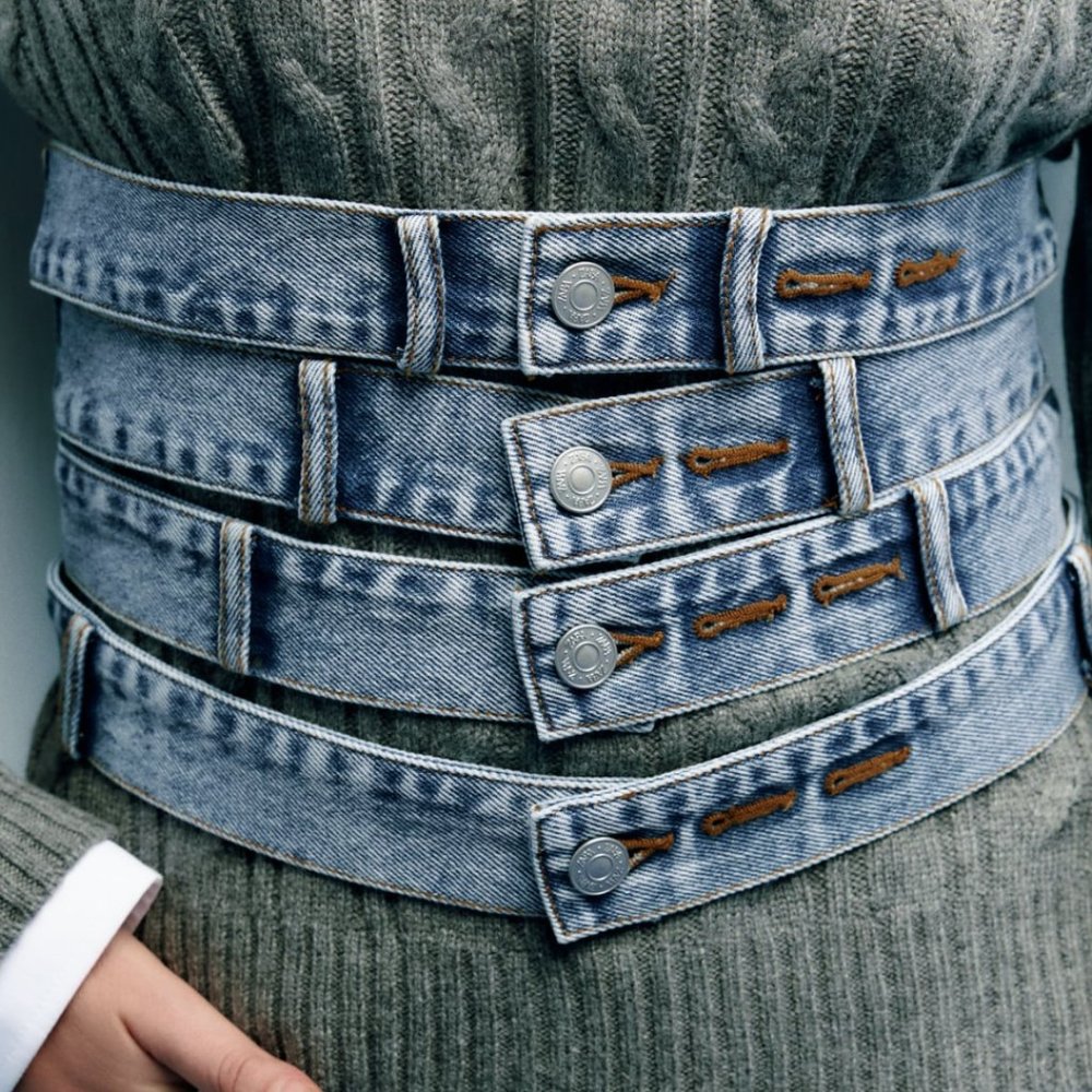NWT SPECIAL EDITION Denim Waistline Belt, 32 - Picture 2 of 7